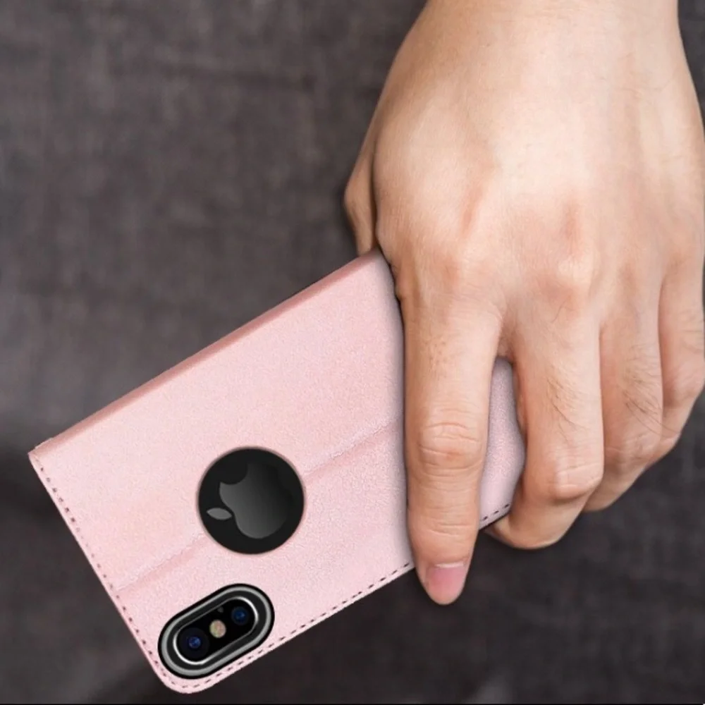 iPhone X Rose GOLD WALLET CASE JA4